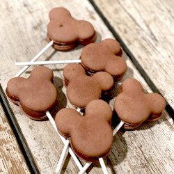 Macaron slikkepind - Bamse/Chokolade