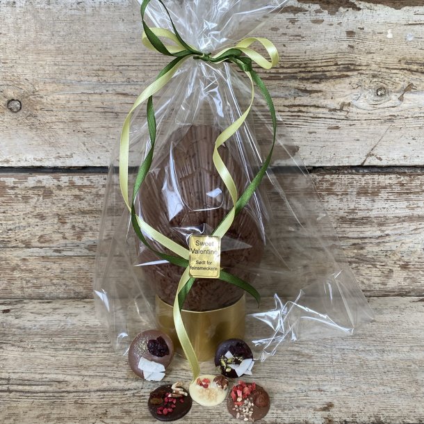 Ballon �g i marmoreret m�lkechokolade