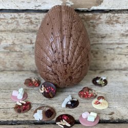 Ballon �g i marmoreret m�lkechokolade