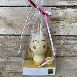 Unicorn brnepskeg med marcipanpynt ca. 150 gr.