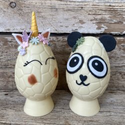 Unicorn brnepskeg med marcipanpynt ca. 150 gr.