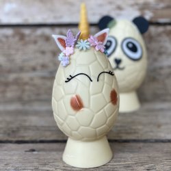 Unicorn brnepskeg med marcipanpynt ca. 150 gr.