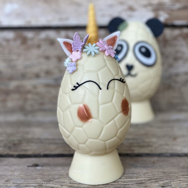 Unicorn brnepskeg med marcipanpynt ca. 150 gr.