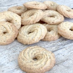 Vaniljekranse med vanilje og mandler, 2 ps. a' 100g