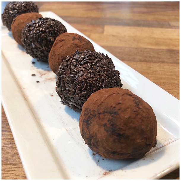 Veganske trffelkugler, 4 stk