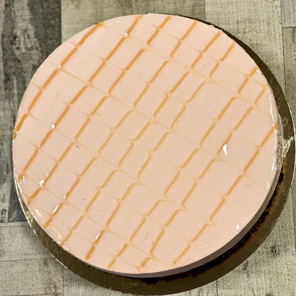 Vegansk banankage med blodappelsin mousse til 12 pers.