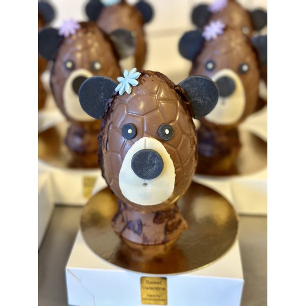 Bamse brnepskeg med marcipanpynt ca. 150 gr.